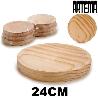 24 CMS PLATO DE MADERA PARA PULPO A FEIRA ARTEMA - PAQUETE 6 UNIDADES