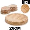 26 CMS PLATO DE MADERA PARA PULPO A FEIRA ARTEMA - PAQUETE 6 UNIDADES