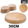 30 CMS PLATO DE MADERA PARA PULPO A FEIRA ARTEMA - PAQUETE 6 UNIDADES