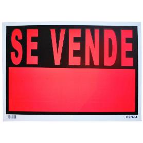 CARTEL SE VENDE 50X35 CM