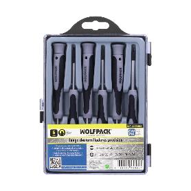 JUEGO DESTORNILLADORES DE PRECISION PLUS 6 PIEZAS, PUNTAS IMANTADAS, ACERO AL CROMO VANADIO, CABEZAL GIRATORIO