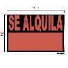 CARTEL SE ALQUILA  70X50 (ALT.) CM.