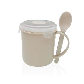 VASO POLIPROPILENO PORTA ALIMENTOS CUCHARA 0.5 L