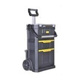 TALLER MÓVIL MODULAR STST1-79231. PLÁSTICO RÍGIDO. 2 EN 1. NEGRO Y AMARILLO. MALETA DESMONTABLE. 56 X 38 X 76 - STA