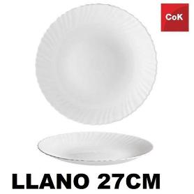 27 CMS PLATO LLANO SIMILAR ARCOPAL  BLANCO ECONOMICO COK TITAN - PAQUETE 6 UNIDADES