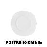 20 CMS NILO PLATO POSTRE ECONOMICO  SIMILAR ARCOPAL BLANCO  COK  - PAQUETE 6 UNIDADES