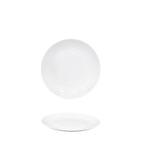 20 CMS PLATO POSTRE SIMILAR ARCOPAL VIDRIO OPAL BLANCO COK OLIMPO -PAQUETE 6 UNIDADES
