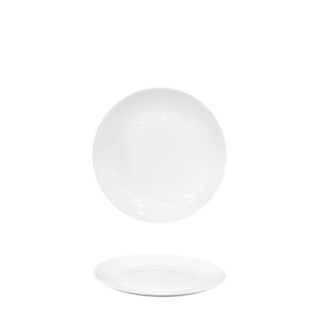 20 CMS PLATO POSTRE SIMILAR ARCOPAL VIDRIO OPAL BLANCO COK OLIMPO -PAQUETE 6 UNIDADES