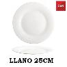 25 CMS ELBA PLATO LLANO SIMILAR ARCOPAL  BLANCO ECONOMICO COK - PAQUETE 6 UNIDADES