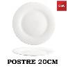 20 CMS ELBA PLATO POSTRE SIMILAR ARCOPAL  BLANCO ECONOMICO COK  - PAQUETE 6 UNIDADES