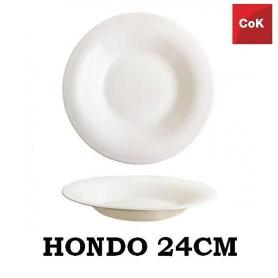 24 CMS ELBA PLATO HONDO SIMILAR ARCOPAL  BLANCO ECONOMICO COK  - PAQUETE 6 UNIDADES