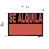 CARTEL SE ALQUILA  50 X 35 (ALT.) CM.