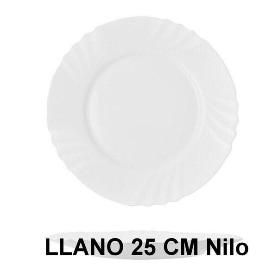 25 CMS NILO PLATO LLANO SIMILAR ARCOPAL  BLANCO ECONOMICO COK - PAQUETE 6 UNIDADES
