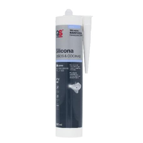 SILICONA ACIDA TRANSPARENTE COCINA Y BAÑO, SILICONA ANTIMOHO, SILICONA BAÑOS, SILICONA FREGADEROS