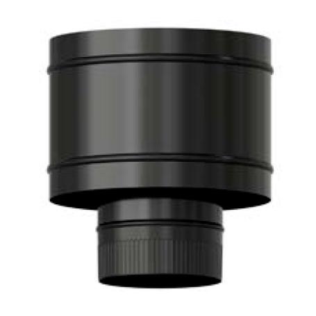 ESTUFA SOMBRERETE TERMINAL ANTIRREVOCANTE NEGRO MATE 90º Ø 120 AVM120