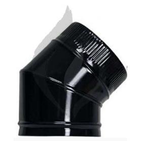 ESTUFA CODO VITRIFICADO NEGRO 850º 45º DE 200 CVS20045