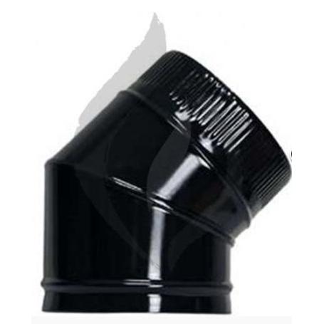 ESTUFA CODO VITRIFICADO NEGRO 850º 45º DE 200 CVS20045