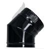 ESTUFA CODO VITRIFICADO NEGRO 850º 45º DE 200 CVS20045