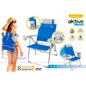 SILLA PLEGABLE ALUMINIO MOCHILA 48X65X100 CM