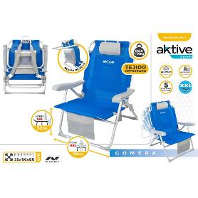 SILLA PLEGABLE ALUMINIO MOCHILA XXL 48X65X100 CM