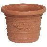 SATURNIA MACETERO RESINA REDONDO, COLOR TERRACOTA, RESISTENTE, IDEAL EXTERIOR, 60 CM DIAMETRO.