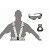 KIT LLAVERO LINTERNA + GAFAS SEGURIDAD + TIRANTE REFLECTANTE