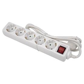 BASE MÚLTIPLE 5T. 1,4M CABLE C/INT. (16A-250V)