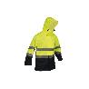 CHAQUETA DE LLUVIA DE ALTA VISIBILIDAD MODELO SAGITARIO AMARILLA Y AZUL TALLA M