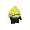 CHAQUETA DE LLUVIA DE ALTA VISIBILIDAD MODELO SAGITARIO AMARILLA Y AZUL TALLA XL
