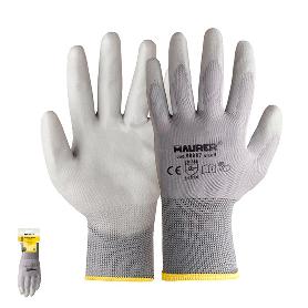 GUANTE POLIURETANO / POLIESTER TALLA 9 TOUCH SCREEN CON COLGADOR (PAR)