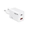 CARGADOR DE CARGA RÁPIDA 30 W. CON DOBLE PUERTO USB A Y USB C