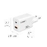 CARGADOR DE CARGA RÁPIDA 30 W. CON DOBLE PUERTO USB A Y USB C