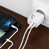 CARGADOR GAN 20 W. CON PUERTOS USB-A Y USB-C. INCLUYE CABLE USB-C A USB-C DE 100 CM.
