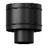TERMINAL ANTIRREVOCANTE ESTUFA VITRIFICADO NEGRO Ø 150 MM. SOMBRERO TUBO CHIMENEA, SOMBRERO TUBO HUMO, SOMBRERO CAL
