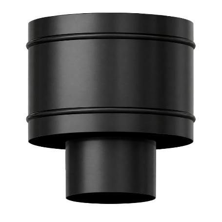 TERMINAL ANTIRREVOCANTE ESTUFA VITRIFICADO NEGRO Ø 200 MM. SOMBRERO TUBO CHIMENEA, SOMBRERO TUBO HUMO, SOMBRERO CAL