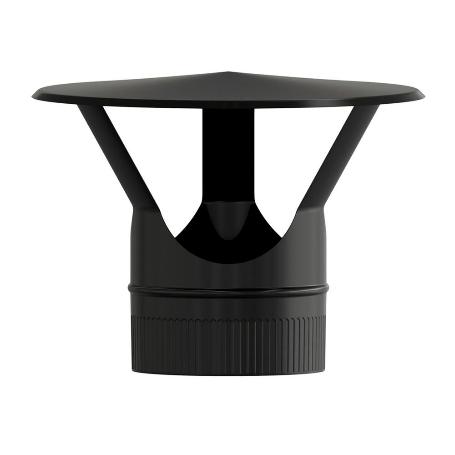SOMBRERO ESTUFA VITRIFICADO  PREMIUM NEGRO Ø 150 MM. SOMBRERO TUBO CHIMENEA, SOMBRERO TUBO HUMO, SOMBRERO TUBO CALE
