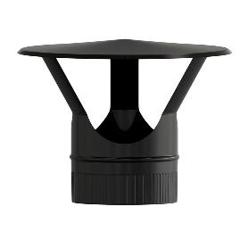 SOMBRERO ESTUFA VITRIFICADO  PREMIUM NEGRO Ø 200 MM. SOMBRERO TUBO CHIMENEA, SOMBRERO TUBO HUMO, SOMBRERO TUBO CALE
