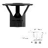 SOMBRERO ESTUFA VITRIFICADO  PREMIUM NEGRO Ø 200 MM. SOMBRERO TUBO CHIMENEA, SOMBRERO TUBO HUMO, SOMBRERO TUBO CALE