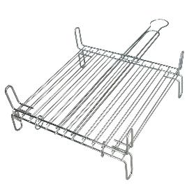 PARRILLA BARBACOA DOBLE 35X35 CM.
