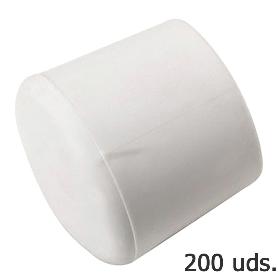 CONTERA PLASTICO REDONDA EXTERIOR BLANCA 28 MM. BOLSA 200 UNIDADES