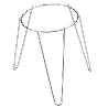 SOPORTE MACETA PIE ZINCADO 18 CMS