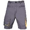 PANTALONES CORTOS DETRABAJO, MULTIBOLSILLOS, RESISTENTES, GRIS/AMARILLO TALLA 42/44 M