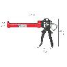 PISTOLA SILICONA PROFESIONAL  ROJA / NEGRA PROFESIONAL