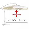 TELA RECAMBIO PARA SOMBRILLA PAPILLON PIE LATERAL Ø 3 X 2,40 METROS COLOR BEIGE