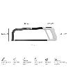 ARCO SIERRA ACERO CON EMPUÑADURA DE ALUMINIO ANGULO CORTE AJUSTABLE. CORTA ACERO, ALUMINIO, MADERA, PLASTICO, COBRE