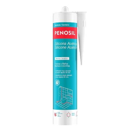 SILICONA ACIDA BLANCA COCINA Y BAÑO 280 ML.