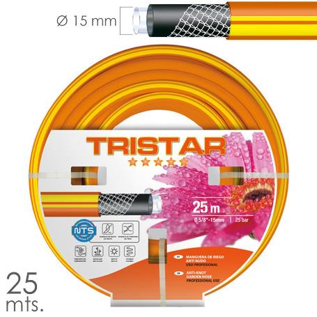 MANGUERA TRICOTADO NO TORSION 15 MM. - 5/8 ROLLO 25 METROS